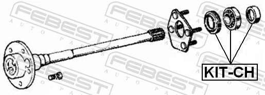 KITCH Febest Rodamiento de rueda trasera