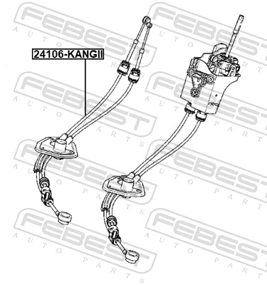 24106KANGII Febest Cable para caja de cambios manual