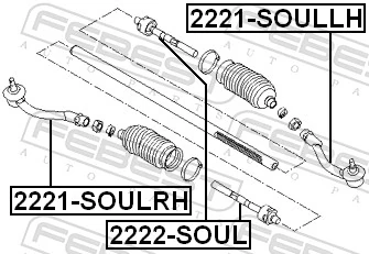 2222SOUL Febest Barra de direccion coche