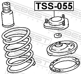 TSS055 Febest Soporte del amortiguador delantero