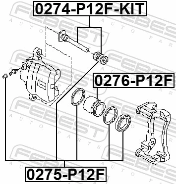  Kit de reparación de pinzas de freno Nissan Primera 