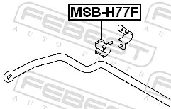 MSBH77F Febest Buje de barra estabilizadora delantera