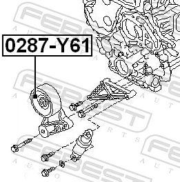  Tensor de correa poli V Nissan Terrano 2