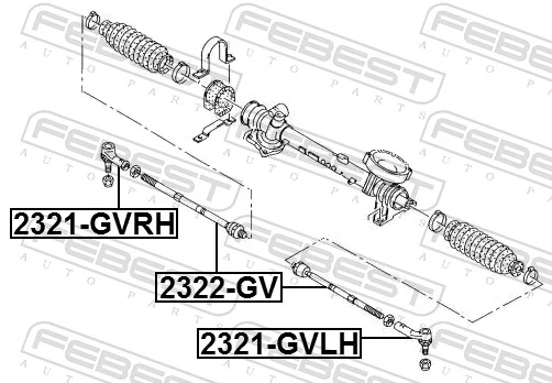 2322GV Febest Barra de direccion coche