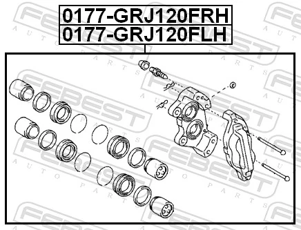 0177GRJ120FLH Febest Pinza de freno delantera izquierda