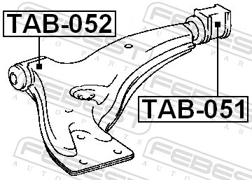 TAB052 Febest Silentblock de brazo de suspensión delantero inferior