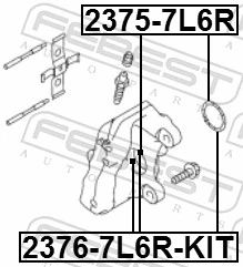 Kit de reparación de pinzas trasero Volkswagen Touareg I