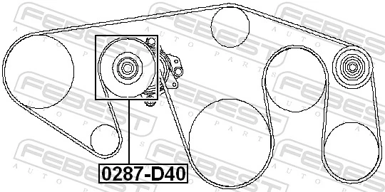 Tensor de correa de alternador para Nissan Patrol  Y62