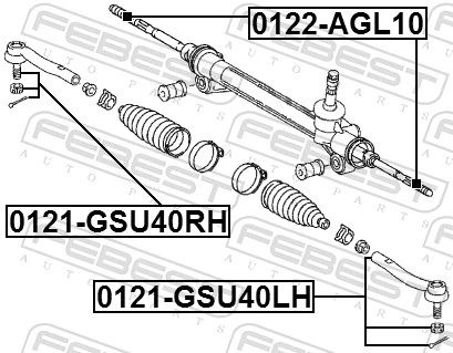 0122AGL10 Febest Barra de direccion coche