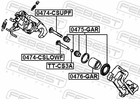 Comprar Kit de reparación de pinzas de freno trasero Mitsubishi Outlander III GF, GG