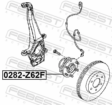 0282Z62F Febest Cubo delantero