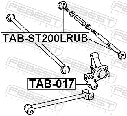 TABST200LRUB Febest Silentblock de brazo transversal de suspensión trasera