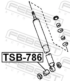 TSB786 Febest Buje de amortiguador trasero