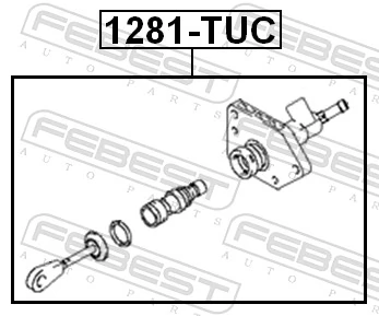 1281TUC Febest Cilindro maestro de clutch