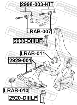  Silentblock del brazo de suspensión Land Rover Range Rover 
