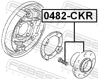 0482CKR Febest Buje de rueda trasero