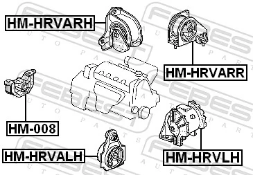 Soportes de motor delantero para Honda HR-V  GH