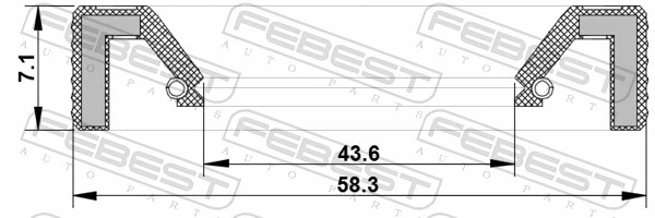 95KAY45580707R Febest Retén del eje primario de la transmisión