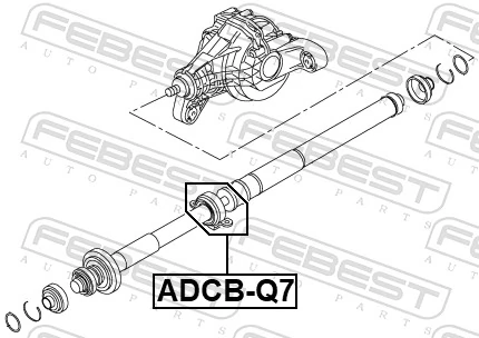 ADCBQ7 Febest Rodamiento central del eje de transmisión