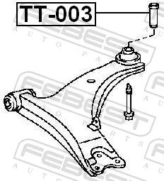 TT003 Febest Silentblock de brazo de suspensión delantero inferior