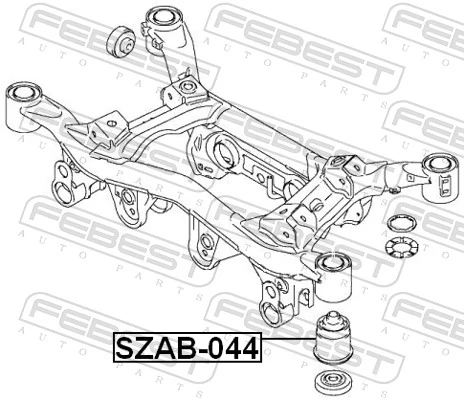 SZAB044 Febest Silentblock del puente trasero