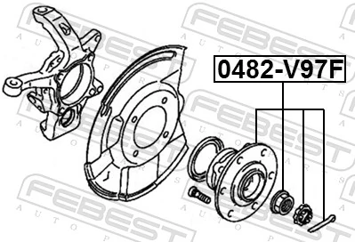 0482V97F Febest Cubo delantero