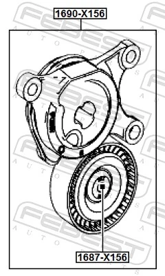 Tensor de correa de alternador para Mercedes A  W169