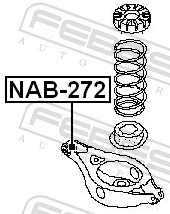 NAB272 Febest Buje del brazo inferior trasero