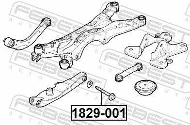 1829001 Febest Perno interior del brazo de caída trasero