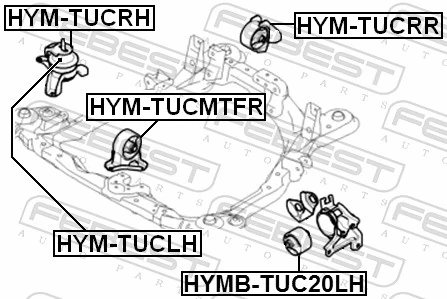 HYMBTUC20LH Febest Soporte de motor izquierdo