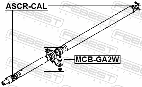 MCBGA2W Febest Cruceta transmision