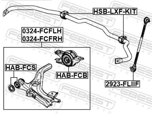 Silentblock de brazo de suspensión delantero inferior para Honda Civic X FC, FK