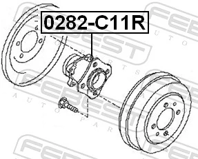 0282C11R Febest Buje de rueda trasero