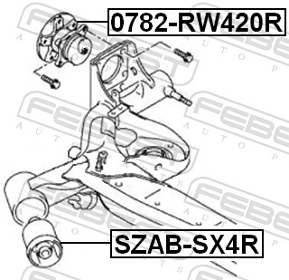 0782RW420R Febest Buje de rueda trasero
