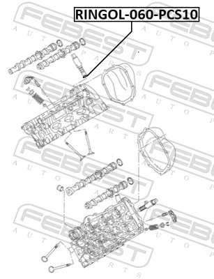 Junta de bomba de agua para Volkswagen Golf PLUS V 5M1, 521