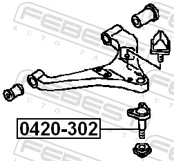 Rótula inferior de suspensión para Mitsubishi Canter VI FE5, FE6