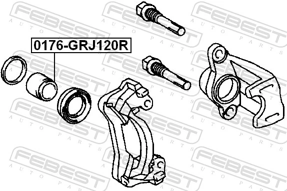 0176GRJ120R Febest Émbolo de la pinza de freno trasera