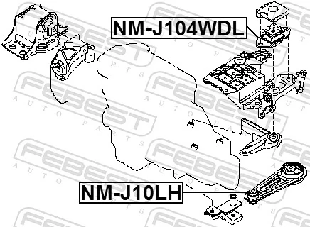 NMJ104WDL Febest Soporte superior izquierdo del motor