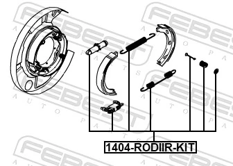BD41100100 Hyundai/Kia Kit de montaje de zapatas de freno traseras