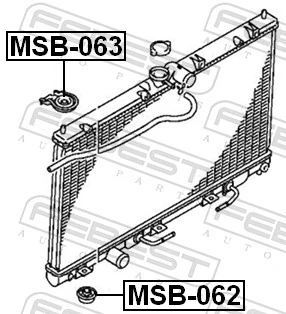 MSB063 Febest Soporte superior de radiador