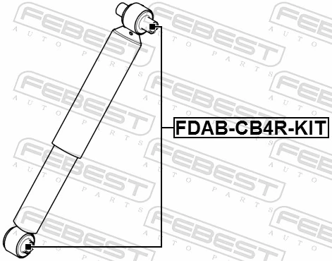 FDABCB4RKIT Febest Buje de amortiguador trasero