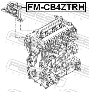 FMCB4ZTRH Febest Soporte delantero derecho del motor