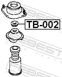 TB002 Febest Rodamiento, copela amortiguador delantero