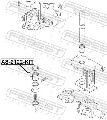 AS2122KIT Febest Cojinete de la transmisión