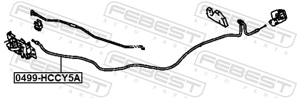 0499HCCY5A Febest Cable de capó del motor