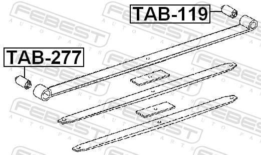 TAB277 Febest Silentblock delantero de ballesta trasera