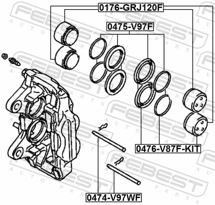 0475V97F Febest Kit de reparación de pinzas