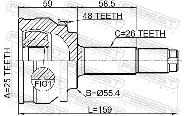 Junta homocinética para Chery Tiggo  T11