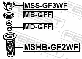 MSHBGF2WF Febest Fuelle, amortiguador delantero