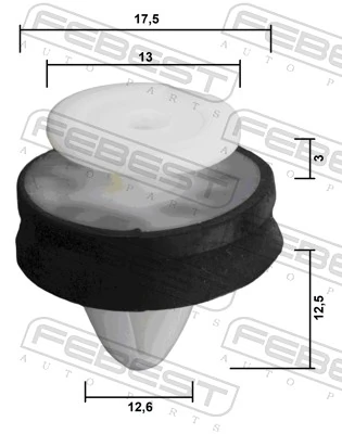 0051984545 Fiat/Alfa/Lancia Pistón de fijación del revestimiento de la puerta